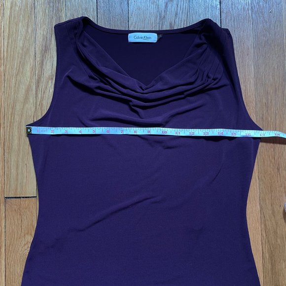 Calvin Klein Cowl Neck Sleeveless Women's Blouse, Size PS - Picture 5 of 7